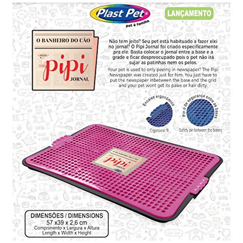 Sanitário Canino Xixi Dog Banheiro Pet Tapete Higiênico Cães Plast Pet Cor:Preto