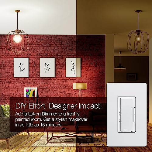 Image of Lutron Maestro Dimmer Switch LED+ Digital Dimmer Kit for Dimmable LED, Halogen, and Incandescent Bulbs, 150-Watt, Multi-Location, MACL-153M-RHW-BL, Black