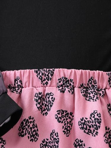 Image of Girls Outfits Mesh Long Sleeve Shirts and Pink Mini Skirts Fashion Set Clothing 8-11Years