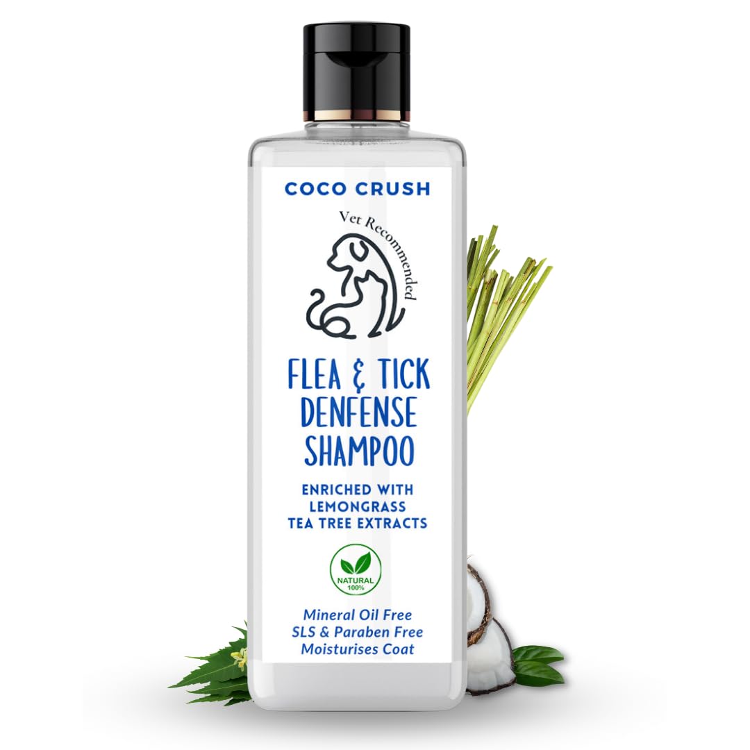 Natural Flea & Tick Protection Pet Shampoo | for All breeds & sizes of Dogs & Cats | Anti Itch shampoo with Coconut, Neem & Lemongrass | 100% Pure, Organic, Paraben Free (50ml) (B0D9VWS4YN) Amazon Price History, Amazon Price Tracker