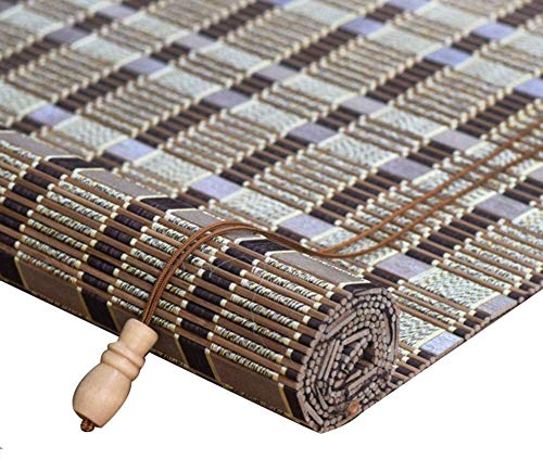 Mr.T Persianas Romanas de bambú/con Cable de bambú Persianas Roller Shade Sombras al Aire Libre del paño 80% del Panel de Pared Lateral Vertical Cortinas Opacas for Patio/Pergola/Cortina Romana