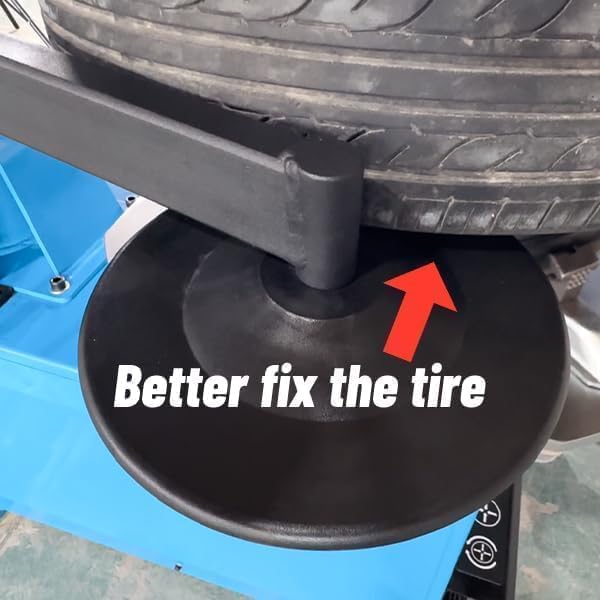 KATOOL Tire Changer pressing the tire bead onto the rim