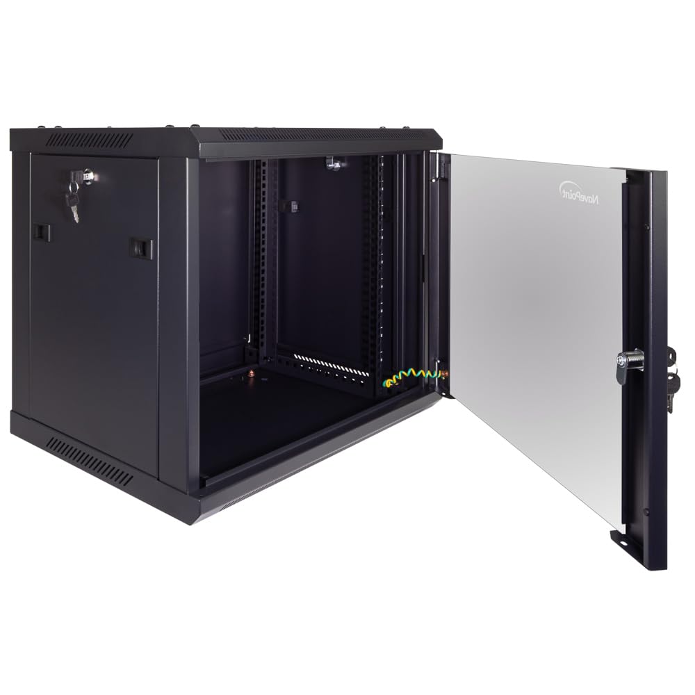 Amazon.co.jp: NavePoint 9Uサーバーキャビネット壁マウントラック
