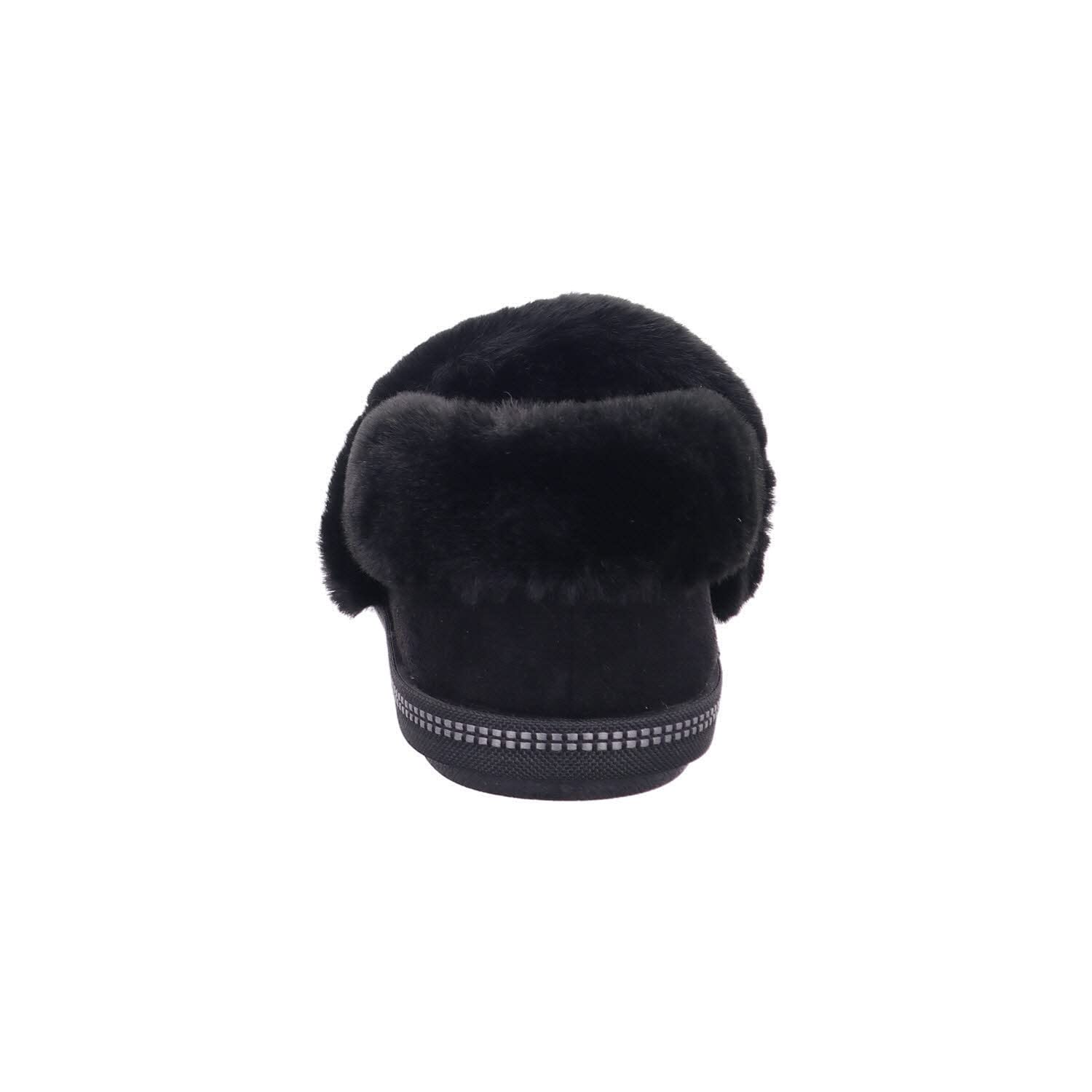 Skechers COZY CAMPFIRE TEAM TOASTY, Pantuflas para Mujer, Black Microfiber/ Faux Fur Line, 39 EU