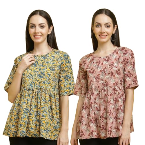 Image of Pinkmint Top's for Women ll Combo Regular Fit Girls Tops ll Casual Wear (Pack of 2)