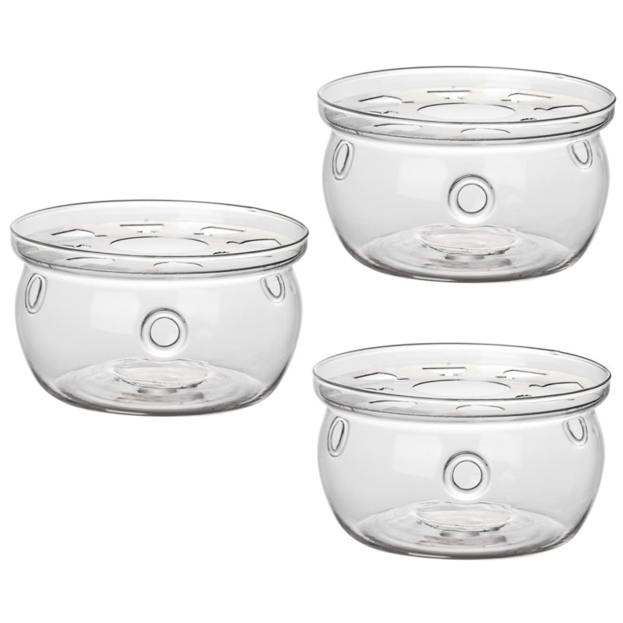 Amosfun 3 Pz scalda tè scalda caffettiera strumento di riscaldamento del tè Candelieri arredamento scaldavivande base scalda teiera scaldacandele in Alto borosilicato