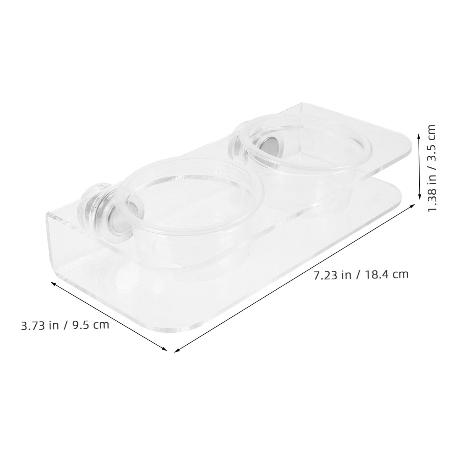 Happyyami 4juegos Alimentador De Reptiles Magnético con Tazas De Agua y Comida Cuenco Transparente para y Camaleón para Terrarios y Hábitats De Reptiles Fácil De Instalar y Usar