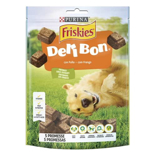 PURINA FRISKIES Delibon Snack per Cani Adulti Bocconcini con Pollo 6 Confezioni da 130g