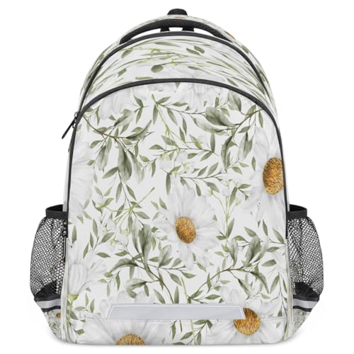 Beautiful Daisy Backpack with Chest Strap Reflective Lightweight Travel Hiking Backpack for Men Women Waterproof Daypack Back Pack for Commute Camping2