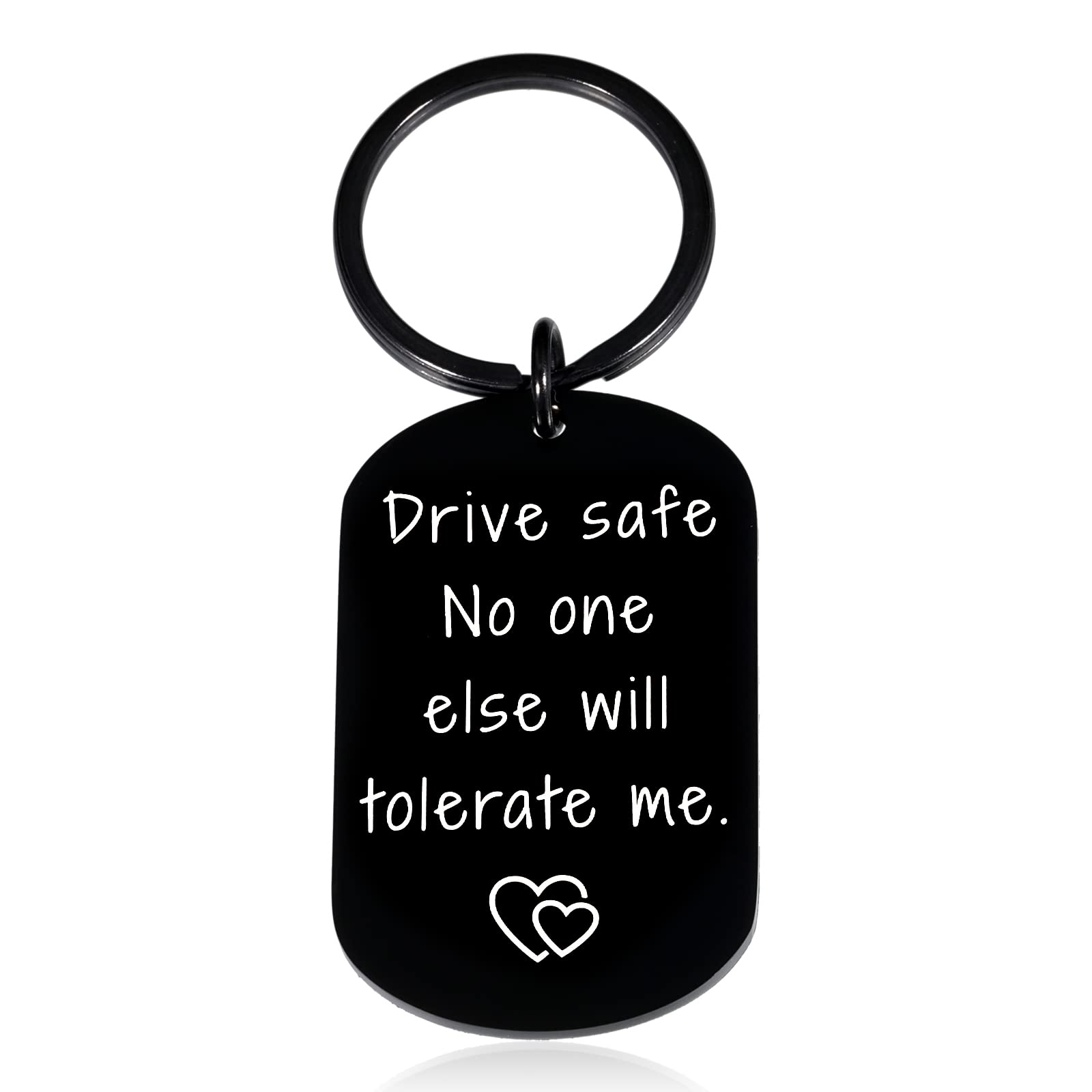 Drive Safe Keychain for Boyfriend & Husband - Anniversary, Birthday, Christmas & Valentine's Day Gifts from Girlfriend & Wife