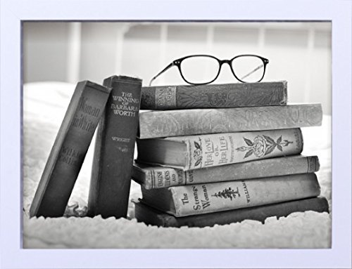 Quadro decorativo - Livros empilhados