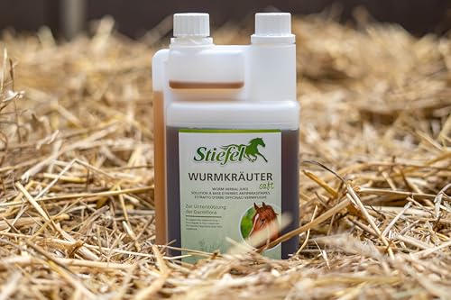 Stiefel Wurmkräutersaft für Pferde, aus einer 100% naturbelassenen Kräutermischung, kann zur Unterstützung der Darmflora beitragen, keine Wurmkur, flüssig, 1l