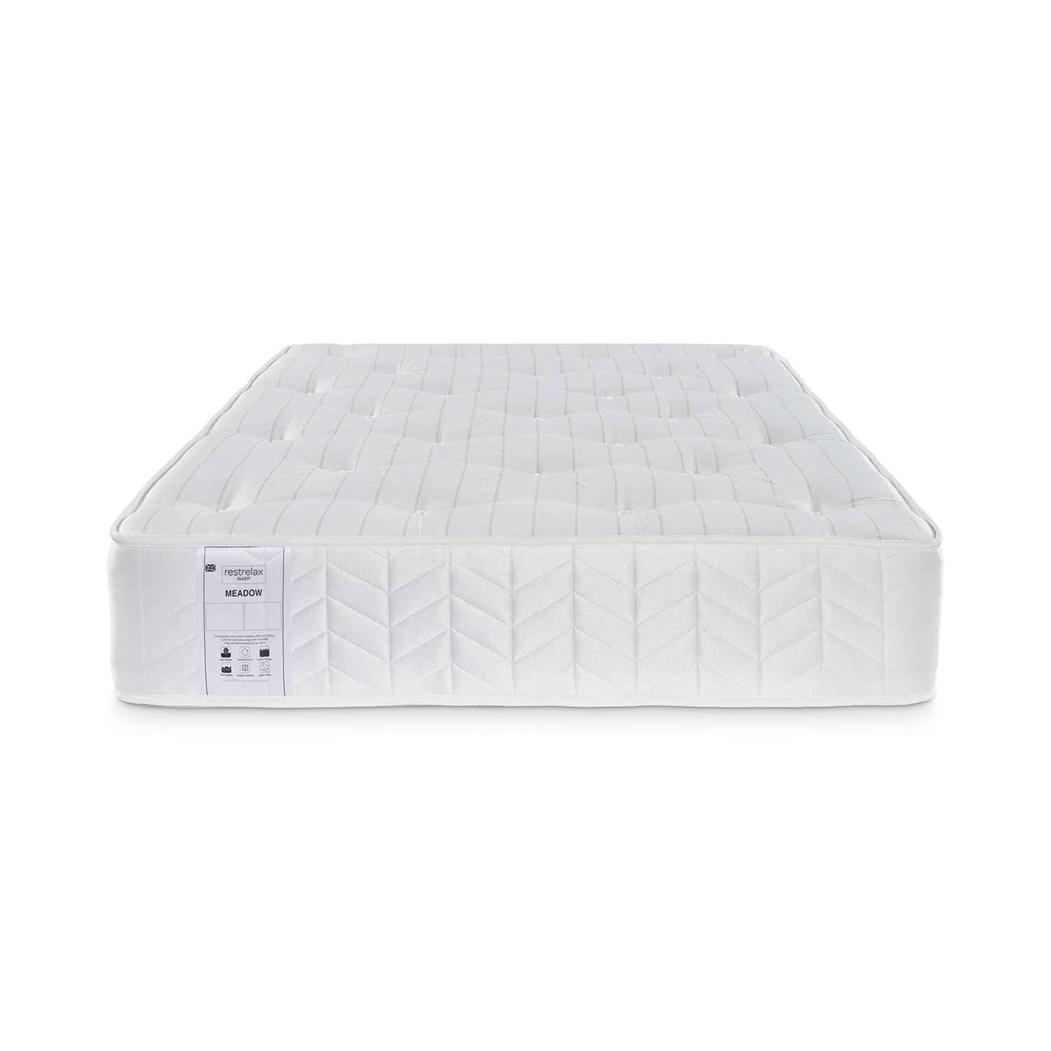 RestRelax Sleep Meadow Classic Ortho Tufted Mattress, Medium Firm Tension (10 inch) (Single 3ft (90cm x 190cm))