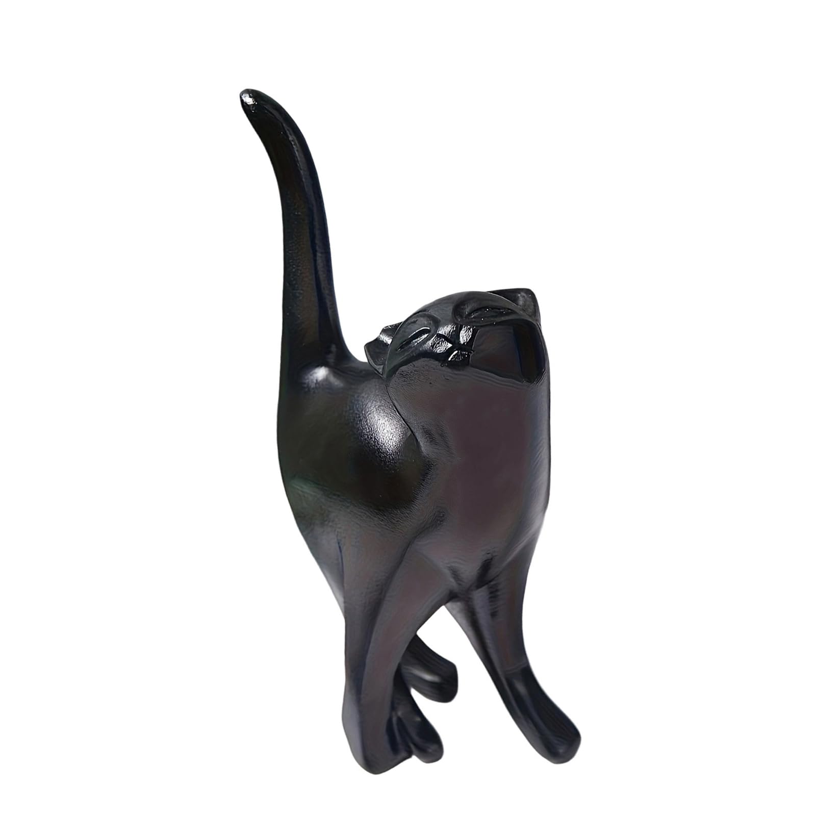 Buxuaaaa Artistic Resins Cats Statue Contemporary Homes Accent with Abstract Design Decorative Ornament for Living Room or Modern Abstract Cats Sculpture