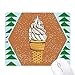 les cônes de glace chocolat à la crème d'oeuf tapis de souris green pine tree tapis en caoutchouc