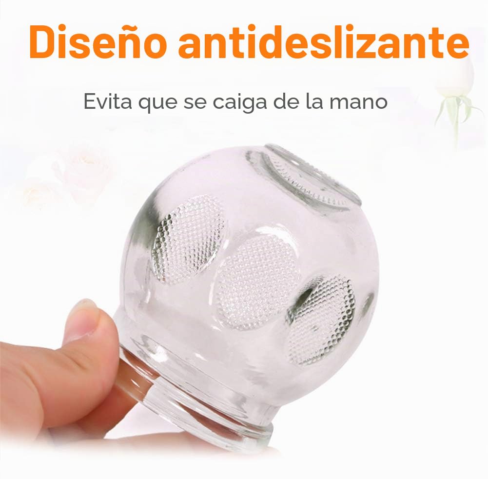 Juego de 14 tazas de terapia de ventosaterapia de cristal grueso para profesionales
