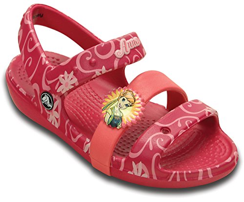 Crocs Keeley Frozen Fever K Sandal (Toddler/Little Kid), Raspberry, 8 M US Toddler