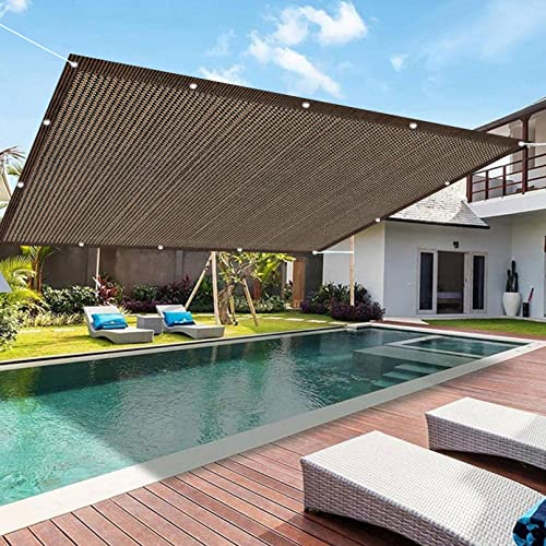 Voile solaire rectangulaire 3x6m marron pour terrasse et jardin - 7