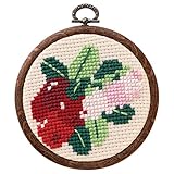 オリムパス 製絲 刺しゅうキット かんたん クロスステッチ 高嶺の花シリーズ コケモモ 7603