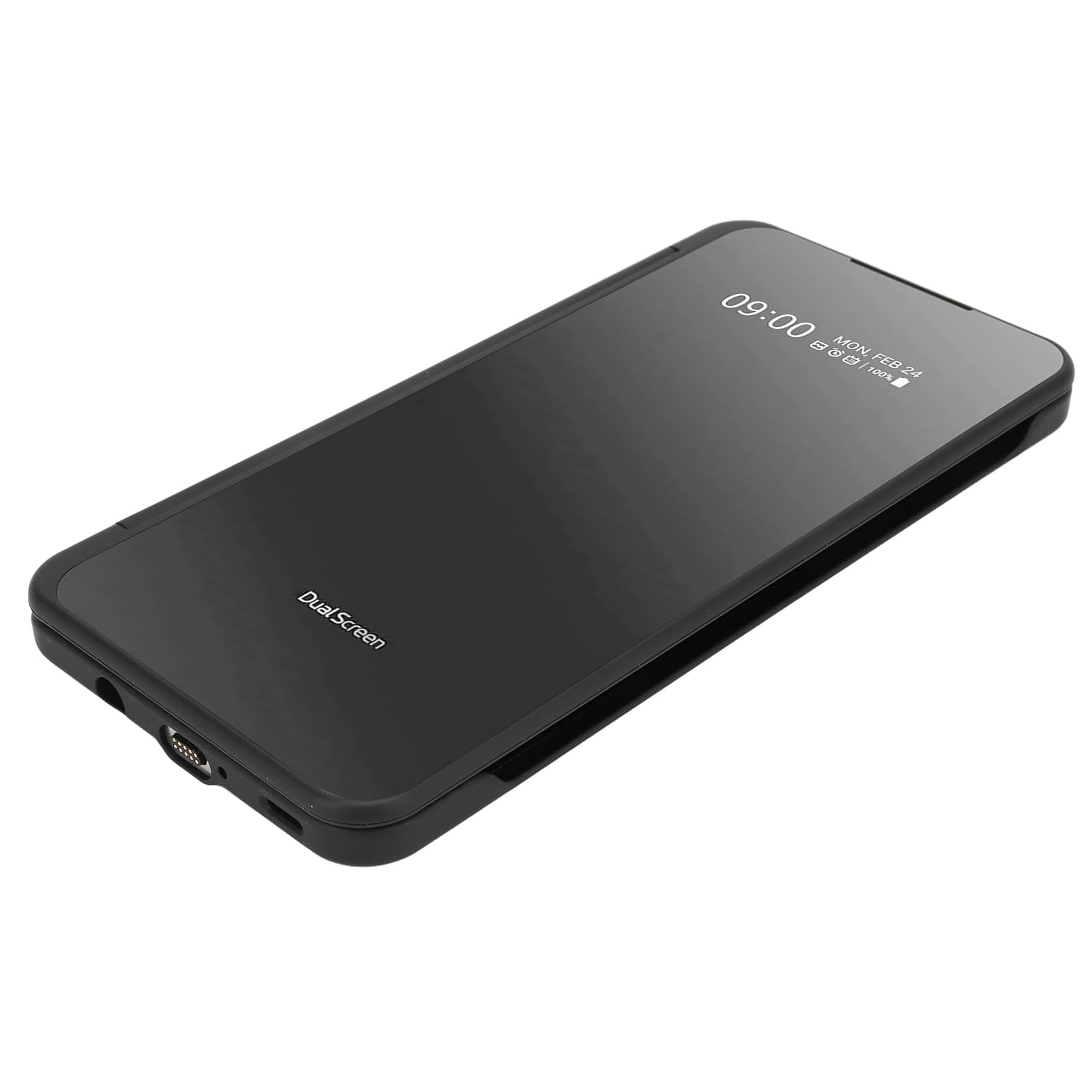Etui na Telefon z Dwoma Ekranami Składane, Odpinane Czarne Etui do V60 5G LM V605N, Zwiększona produktywność w Pracy lub Zabawie, Pełna Ochrona, dla Osób Wykonujących Wiele zadań Jednocześnie