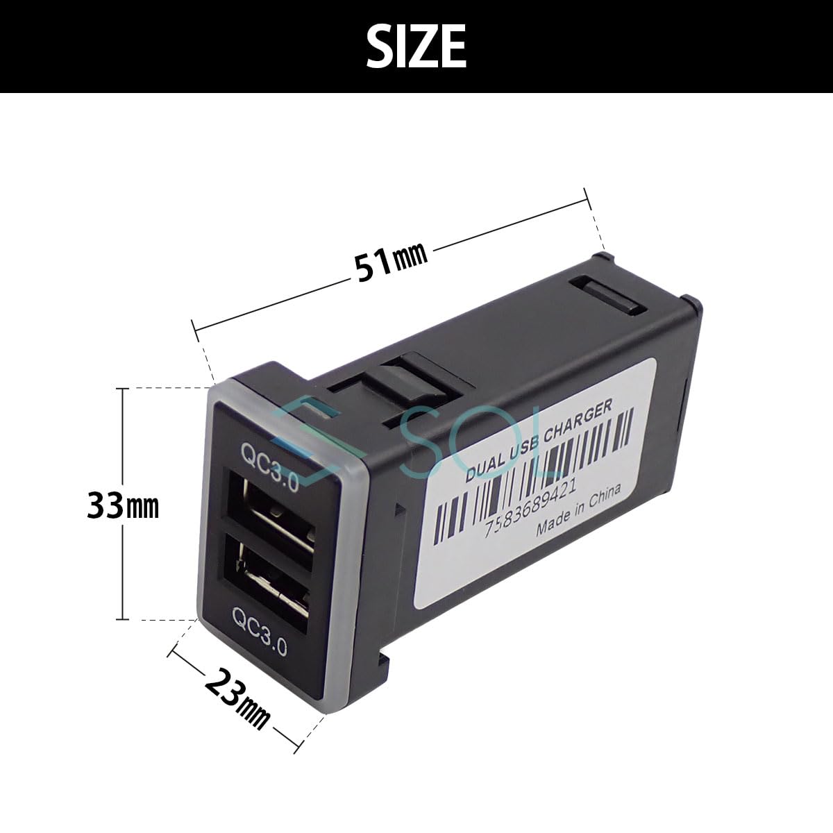 Amazon | USBポート アクア 汎用 TYPE-A 2ポート 急速充電 増設