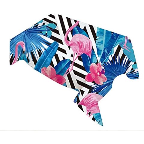 JUNGEN Mantel de Mesa Rectangular Estampado con Plantas Tropicales y flamencos Cover