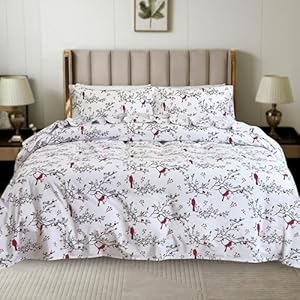 Elegant Comfort Ultra Soft 4-Piece 100% Turkish Cotton Flannel Sheet Set - Holiday Christmas Flannel Sheets, Warm and Cozy Premium Quality, Deep Pocket Fitted Sheet- King, Cardinal Elegant Comfort Ultra Soft 4 Piece 100 Turkish Cotton Flannel Sheet Set Holiday Christmas Flannel Sheets Warm and Cozy Premium Quality Deep Pocket Fitted Sheet King Cardinal