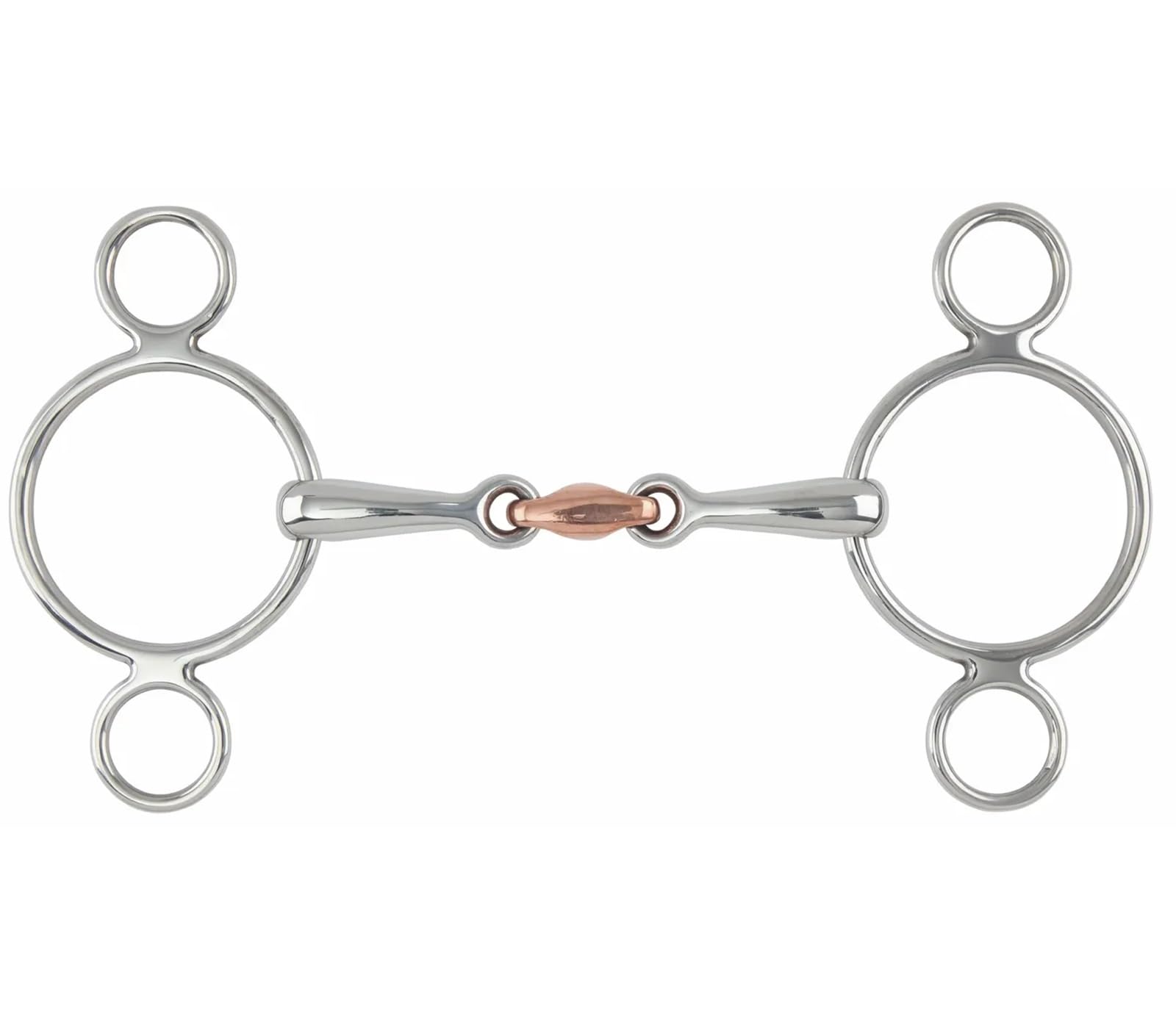 Shires 2 Ring Gag with Copper Lozenge (528)