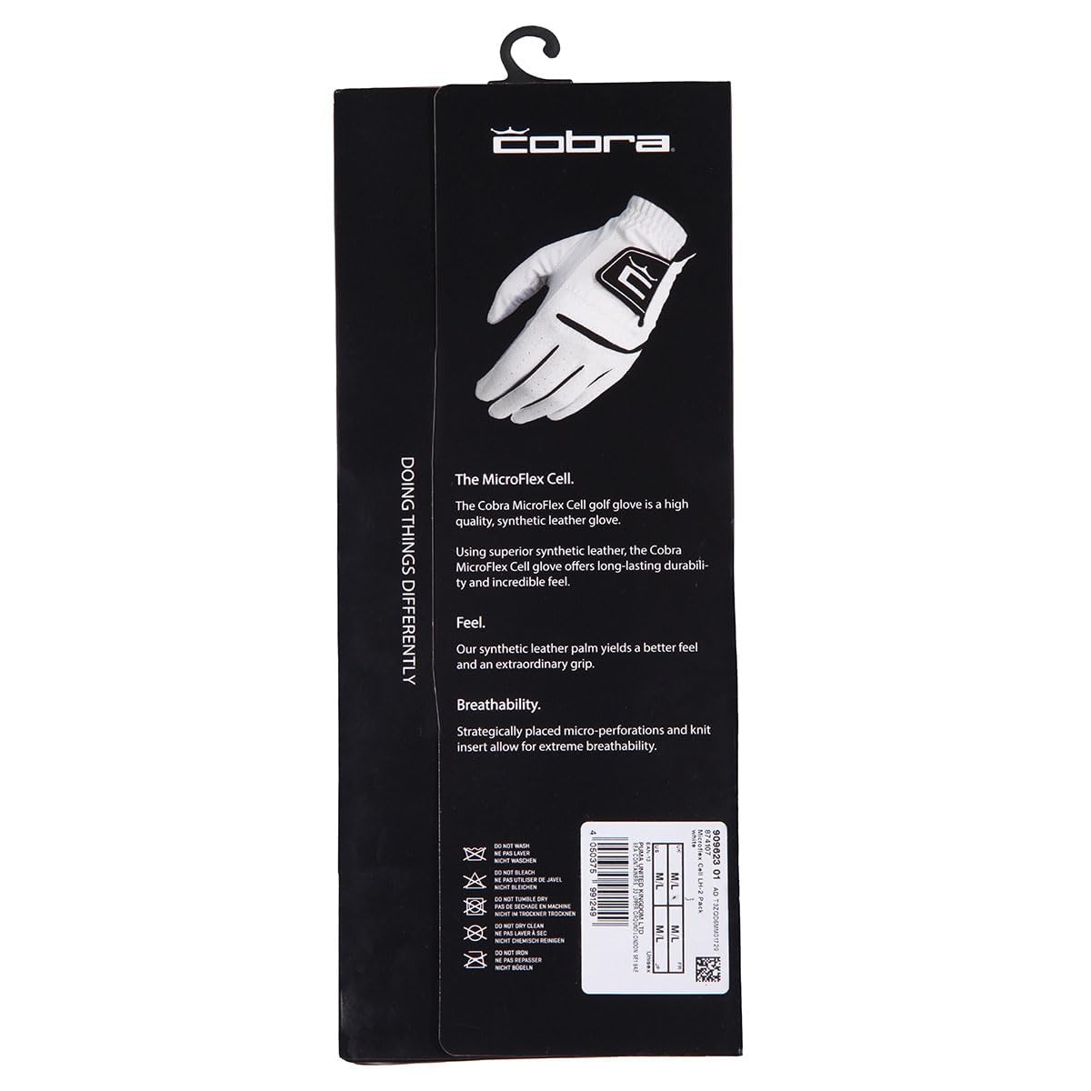 COBRA Golf Herren Micro-Flex-Zellen-Handschuh für linke Hand, Doppelpack