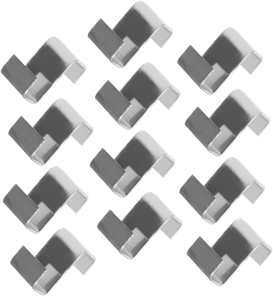 Mikikit 500pcs Heavy Duty Greenhouse Fixing z Clips Stainless Steel Glass Pane Clips for Climbing Plants