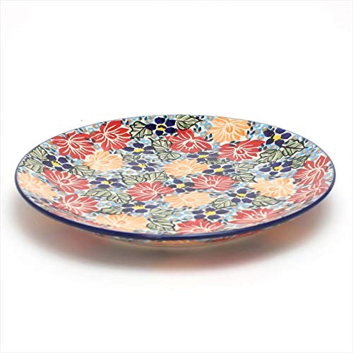 新品　未使用　花柄　プレート　大皿　ポーランド食器　ポーリッシュポタリー　皿 楽天市場】ポーリッシュポタリー プレート リース 22cm 花柄 皿