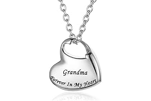 Forever in My Heart Stainless Steel Kids Urn Necklaces for Ashes