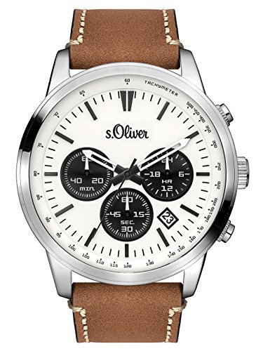Preisvergleich Produktbild s.Oliver Time Herren-Armbanduhr SO-3335-LC, braun