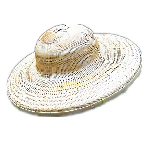 Chapeau de paille pointu fait à la main pour femmes avec protection solaire