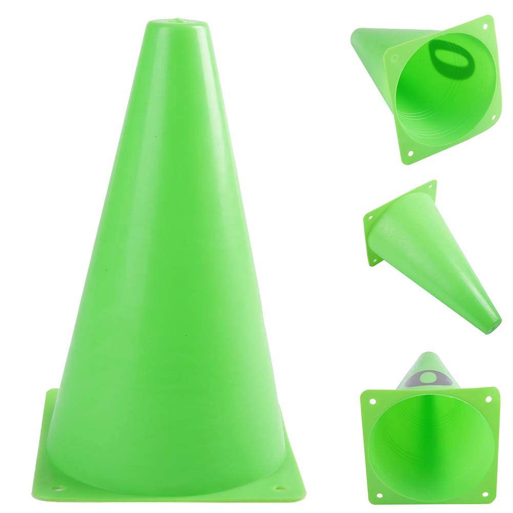 Topyond 10 Conos de Conos de Entrenamiento de Fútbol, Entrenamiento de Fútbol Verdes, 23 cm, Marcadores de Bloqueo de Fútbol con Números del 0 al 9 para Ejercicios y Entrenamientos