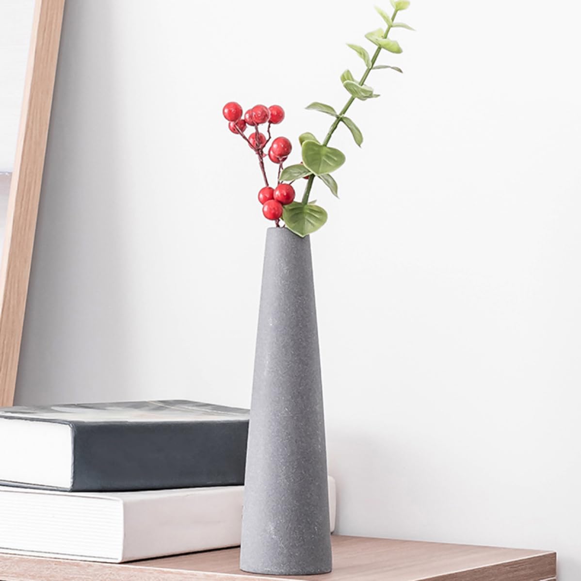 Amazon.co.jp: YJFFQ 花瓶 フラワーベース グレー つや消し面