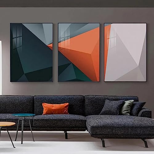 Toile géométrique orange triangle pour sublimer votre design d'intérieur