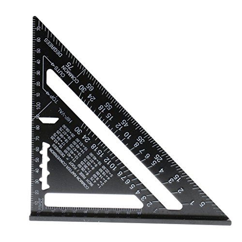 Regla triangular métrica de aluminio 18.5 cm miniatura 1
