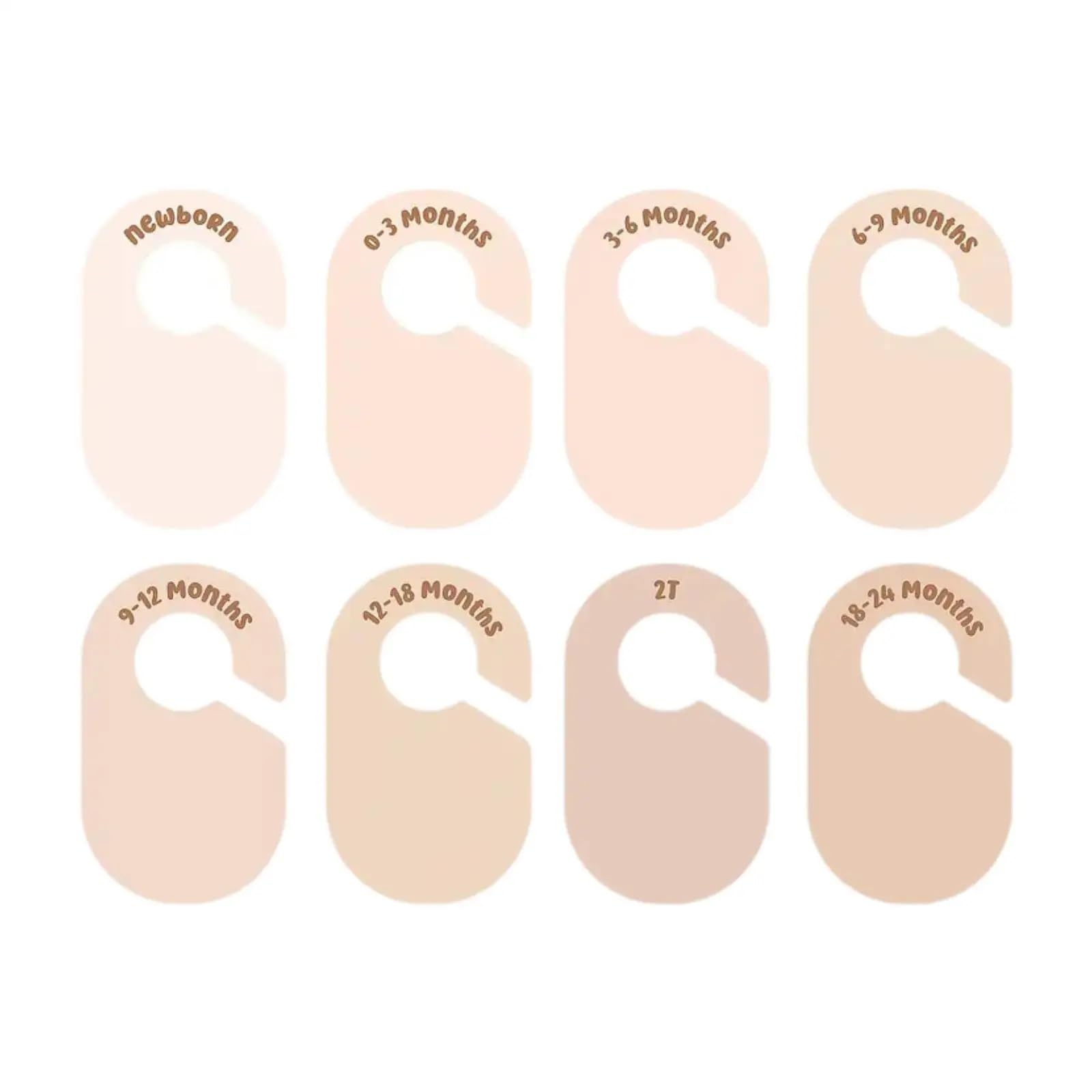 80 Pcs Wooden Closet Rack Dividers Reusable Size Organizers for Hangers