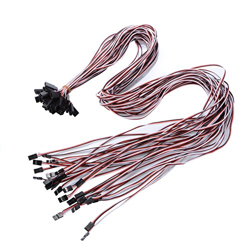 YXQ 1M Servo Extension Cable 3 Pin Male to Female Lead Wire for RC Airplane (30Pcs)