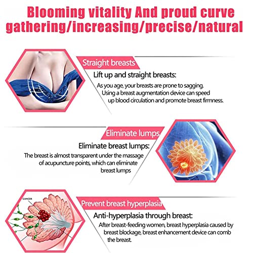 Massage Electric Breast Electric Chest Massager, Anti-Sagging Firming Breast Blood Circulation, USB Bust Lift Enhancer Massager Machine Home Breast Care Device (C-Cup)4