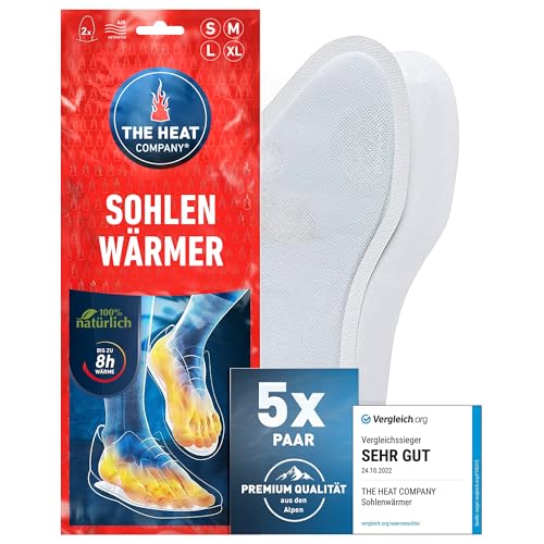 THE HEAT COMPANY Sohlenwärmer - 5 Paar - EXTRA WARM - Wärmesohlen - Fußwärmer - 8 Stunden warme...