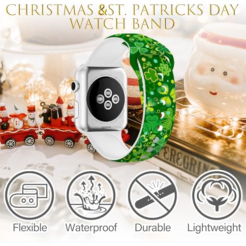 CZHWB Shamrock Bands Compatible with Apple Watch Band 38mm 42mm 40mm 44mm 41mm 45mm 49mm, Sport Women Men Strap for iWatch Bands Series Ultra 8 7 SE 6 5 4 3 2 1 Women Men