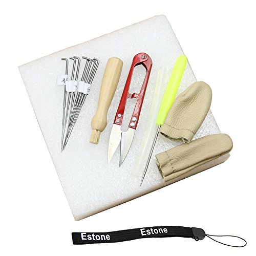 image for Estone Needle Felting Starter Kit Wool Felt Tools Mat + Scissors + Nee