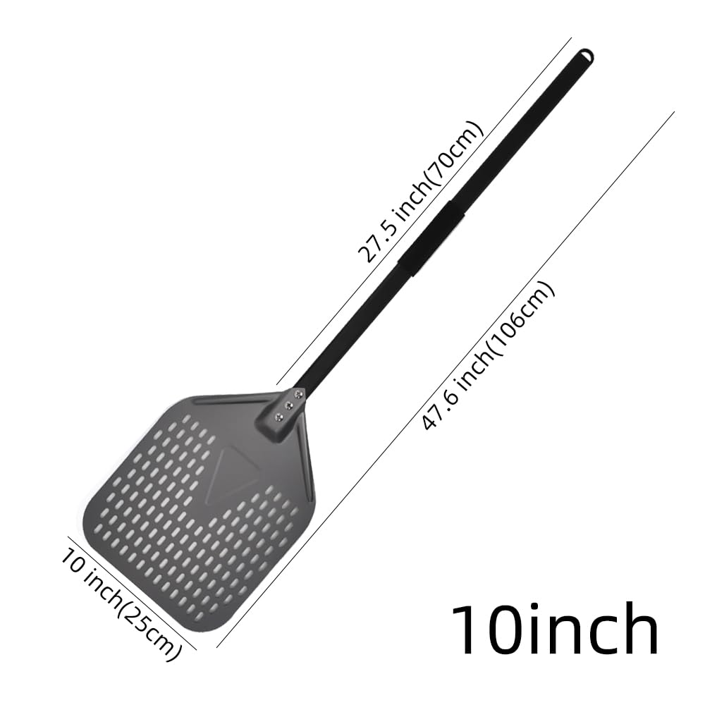 Pelle à Pizza 10 12 13 14 16 Pouces Big Pizza Pelle perforée Paddle Poignée Courte pour Four tournant Les Outils de Cuisine Peel Pizza antiadhésive Cuisson Pizza Paddle (Color : 10