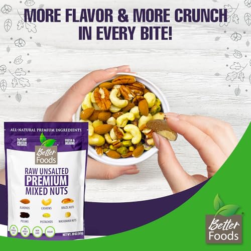 Betterfoods Premium Mixed Nuts, Almonds, Cashews, Brazil Nuts, Pecans, Macadamias, Pistachios, 5G Plant Protein, 4G Net Carbs, Keto-Friendly, Vegan thumb #5