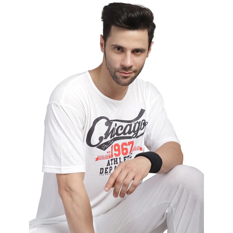 Image of Mack Jonney Printed Round Neck Cotton Oversize Half sleeves Co-ord set Tracksuit For Men-P-MACK52845