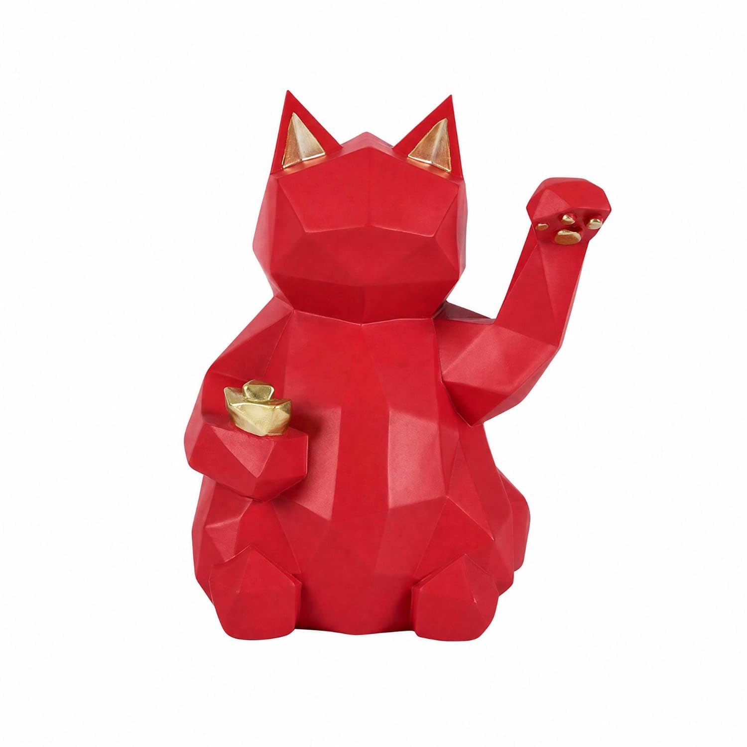 CLOVRIX® Versatile Geometric Fortune Cat Figurine Modern Faceted