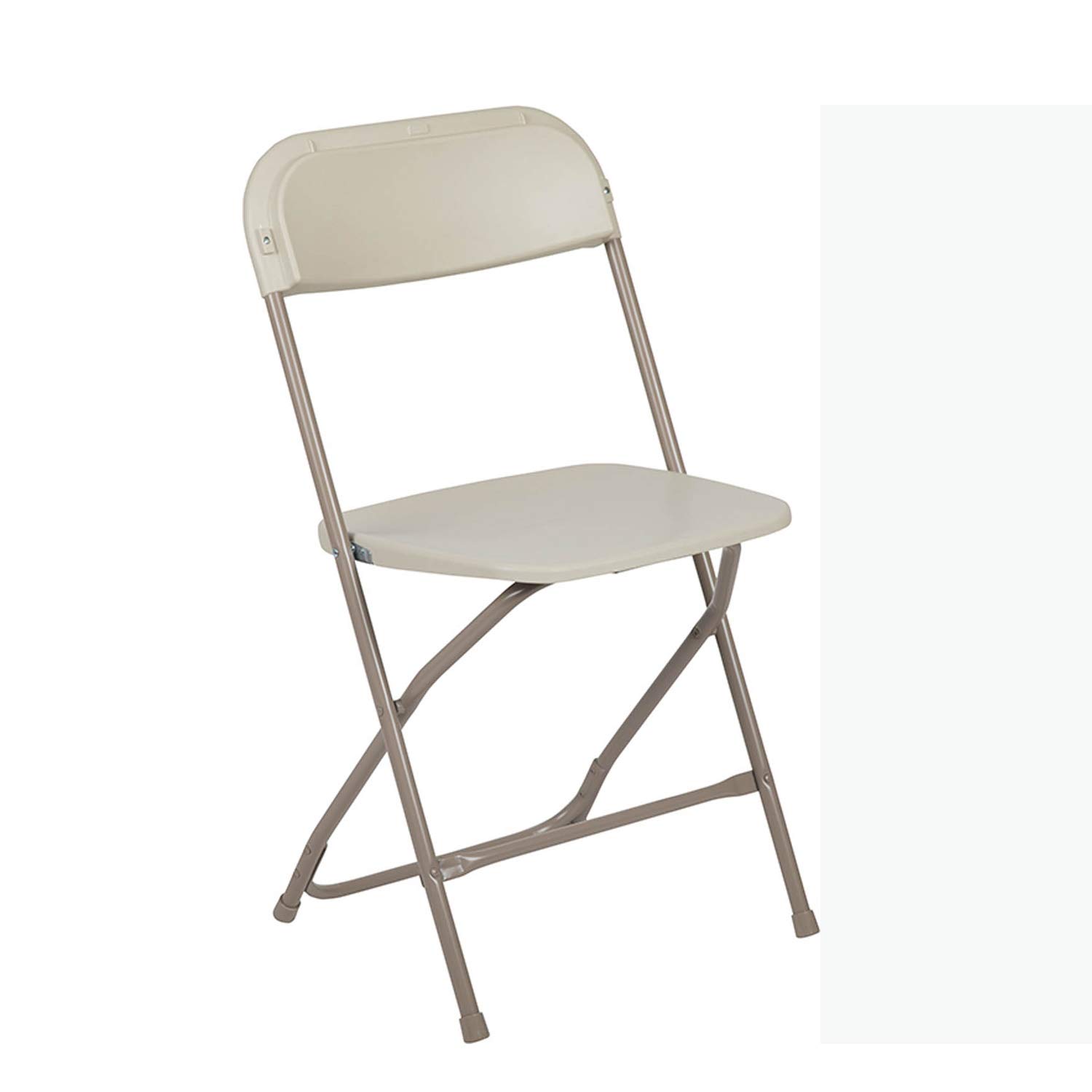 Flash FurnitureHercules Series Plastic Folding Chair-10 Pack 650LB Weight Capacity, Beige, Set of 10