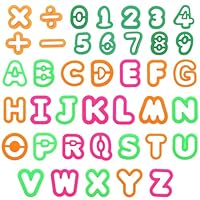 ElevateTech 41Pcs Playdough Tool Set, Clay Alphabet Numbers Molds Cutters Mathematical Symbols Dough Tools Preschool Early Childhood Suitable Boys Girls